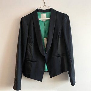 Anthropologie: Elevenses Tuxedo Style Black Blazer | Size 8